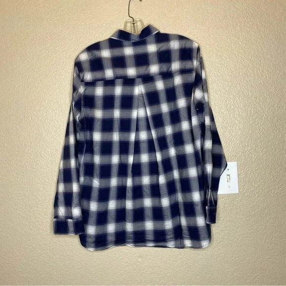 Grayson women’s blue plaid button up size 04 - Picture 4 of 4